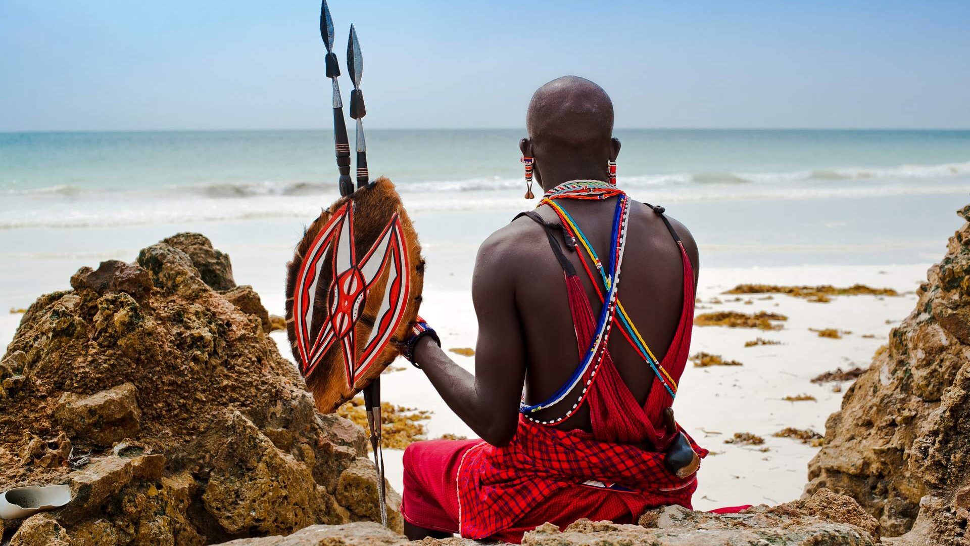 Portrait,Of,A,Maasai,Warrior,In,Africa.,Tribe,,Diani,Beach, Kenya safari
